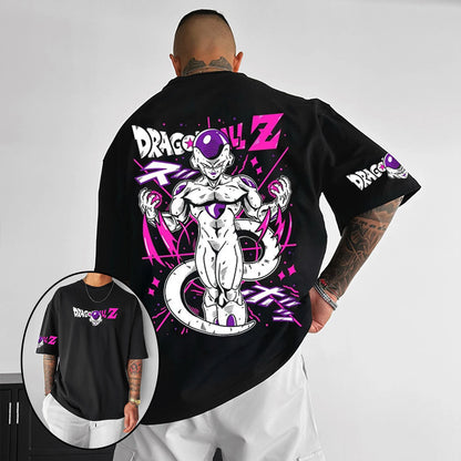 T-shirt de algodão de manga curta com estampado de Dragon Ball Z – Son Goku e Vegeta – Roupa para homem e mulher – Estilo Harajuku, Y2K, vintage, verão, streetwear
