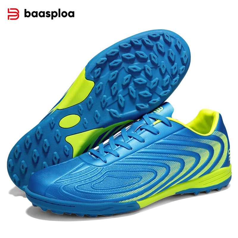Baasploa Men Football Shoes New Arrival Comfort Lightweight Turf Training Soccer Shoes Professional Male Soft Sneakers Non-Slip
