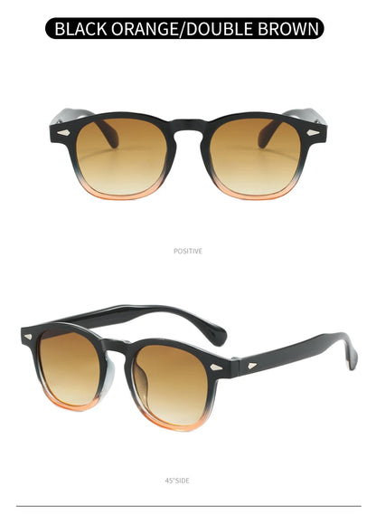 Vintage Oval Classic 4 Small Ding Stylish Decorative Sunglasses for Men and Women