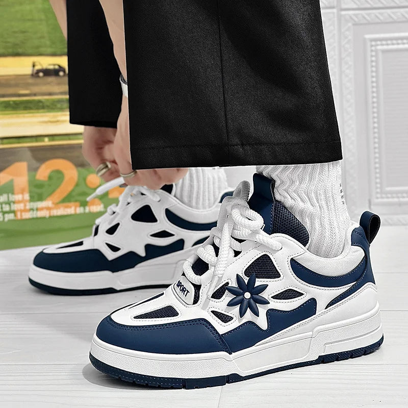 Fashion Mens Shoes Trend Street Skateboard Shoes Man Luxury Brand Training Sneakers Mesh Breathable Casual Shoes Tenis Masculino