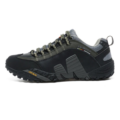 Mountaineering Shoes Men's Genuine Leather Outdoor Sports Anti Slip Mountaineering Hiking Shoes Breathable Tourism Shoes