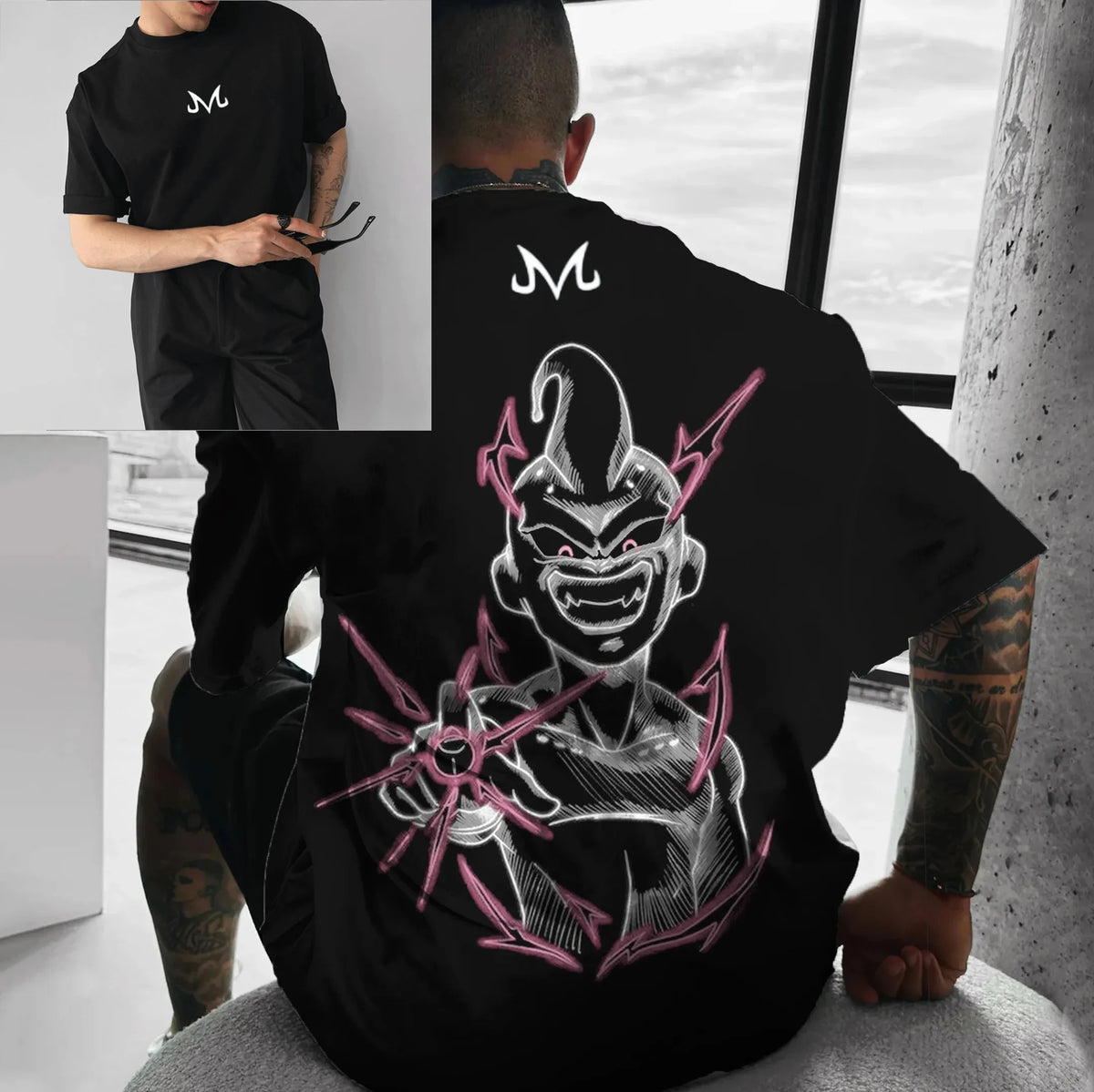 T-shirt de algodão de manga curta com estampado de Dragon Ball Z – Son Goku e Vegeta – Roupa para homem e mulher – Estilo Harajuku, Y2K, vintage, verão, streetwear