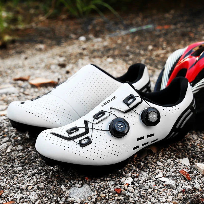 Scarpe da ciclismo di alta qualità da uomo SPD autobloccanti per bici da corsa, scarpe sportive da donna MTB da montagna antiscivolo 36-47