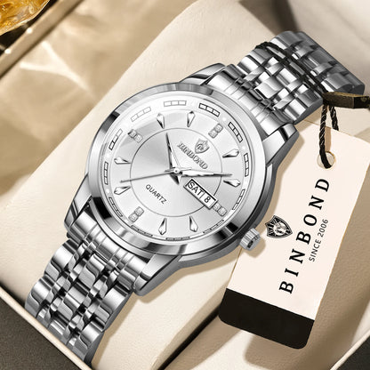 Montres à quartz de luxe originales BINBOND pour femme – Modèle étanche et lumineux – Idée cadeau (coffret inclus)