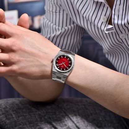 Montre pour homme de luxe PAGANI DESIGN – Édition limitée, verre saphir, cadran rouge, acier inoxydable, étanche – PDYS020
