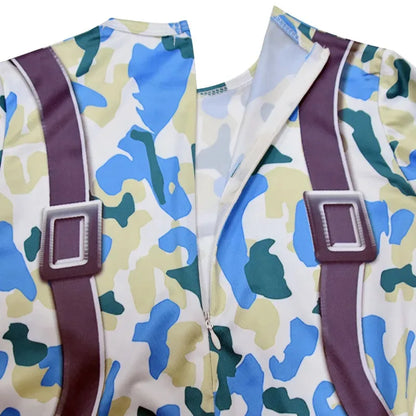 ❤★❤Fatos macacão DJ guerrilla warfare para crianças, roupa de cosplay de palhaço, fato de Halloween, Natal, festa temática, jogo, cosplay Fortnites Co★♥★