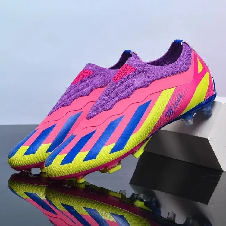 New Men Soccer Shoes Cleats Outdoor Sport Training Breathable Football Boots Long Spikes FG Boys Non Slip Match Comfortable