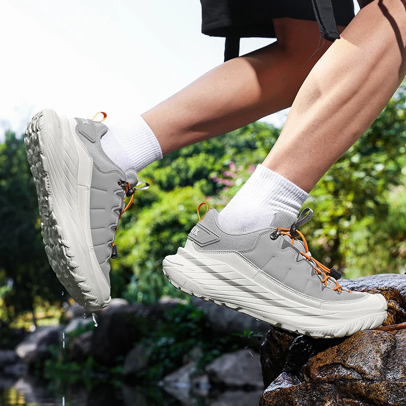 Chaussures de randonnée en plein air pour hommes, chaussures de course sur sentier, antidérapantes, légères, respirantes, pour escalade en montagne, camping, trekking, taille 46