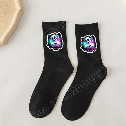 Fortnite Socks Cartoon Game Character Long Socks for Kids and Students in Spring and Autumn Solid Color Cotton Socks Birthday Gifts