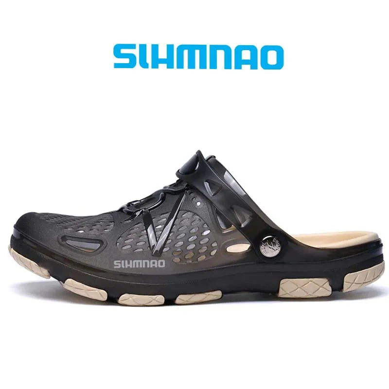 Men's Summer Outdoor Fishing Shoes, Anti Slip Lightweight Casual Beach Sandals, Durable Thick Soled Shoes for Home Use