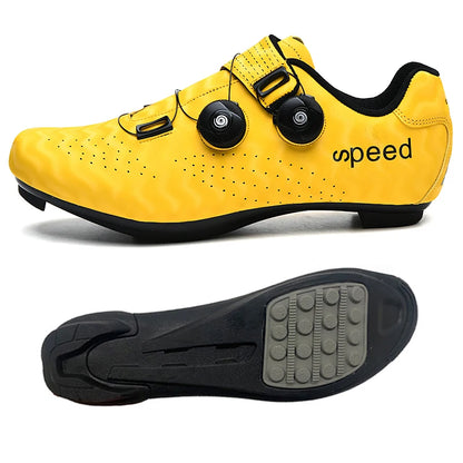 Chaussures de cyclisme pour homme : chaussures de course sur route à fixation automatique, chaussures de sport, chaussures d'entraînement sans crampons ; chaussures de cyclisme pour femme avec crampons SPD