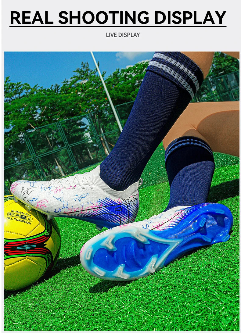 Pánske futbalové kopačky Veľkoobchod Kopačky s klincami Protisklzové tenisky Tréningové futbalové topánky Najvyššia kvalita FG Drop Shipping Unisex pre dospelých