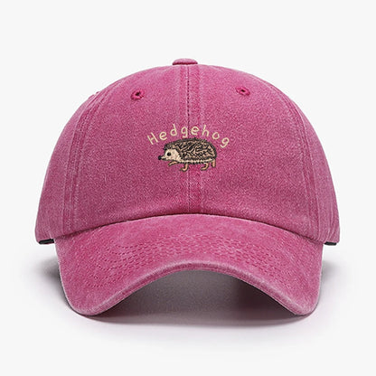 Mini Hedgehog Embroidery cotton Baseball caps for Men Women Washed vintage Hat Sports Fishing trucker Summer Autumn Peaked cap