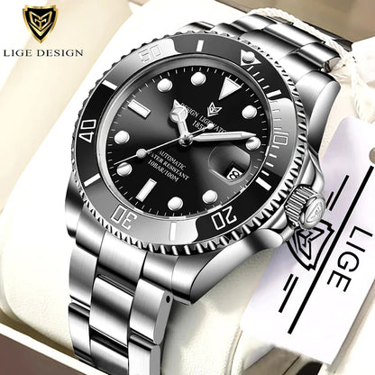 Orologi da polso meccanici da uomo LIGE, orologi da lavoro, orologi da uomo impermeabili, orologi sportivi automatici da uomo, Relogios Masculino