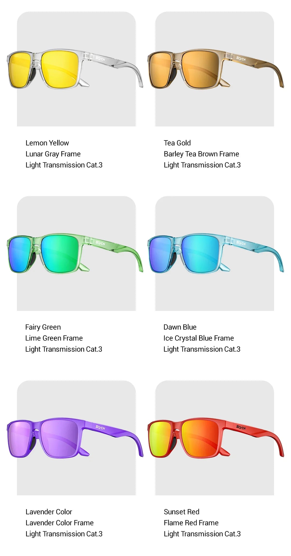 SCVCN Óculos de sol polarizados para atividades ao ar livre, desportos aquáticos, praia, oceano, pesca em plataforma, ciclismo, BTT, desportos de bicicleta e caminhadas – Proteção UV400