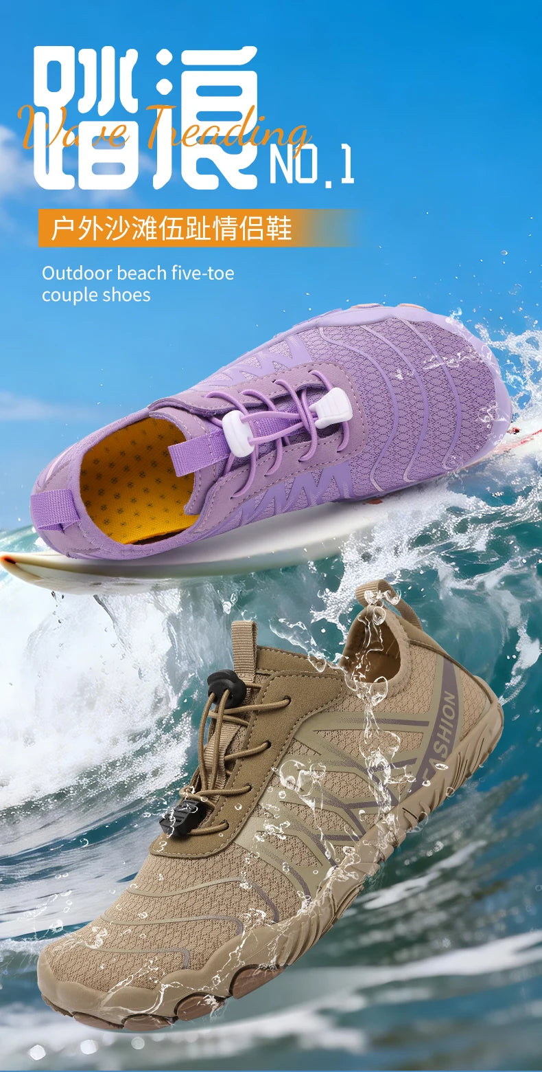 Scarpe da acqua unisex ad asciugatura rapida, scarpe da acqua antiscivolo, sneakers da spiaggia a piedi nudi per uomo e donna, per nuoto, surf, guado e sport all'aria aperta