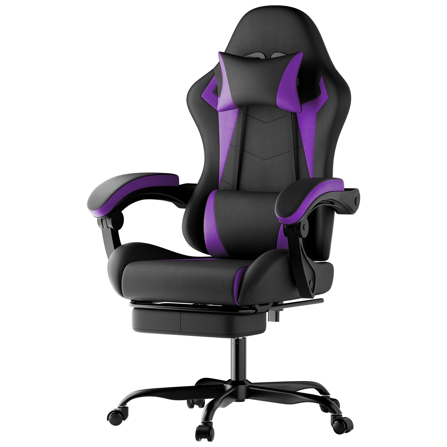 Ergonomic Gaming Chair with Lumbar Support and Headrest, Height-Adjustable Gaming Chair, PC Chair for Adults, Girls, and Boys