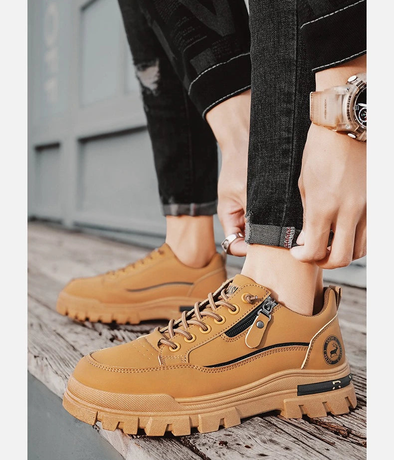 Chaussures de sport décontractées pour homme, pour la randonnée et les activités de plein air, tendance, mode urbaine, confortables, à semelle épaisse
