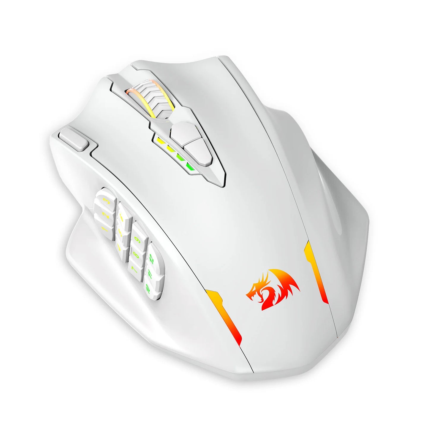 Redragon M913 gamer egér, 16000 DPI, vezetékes / 2.4Ghz vezeték nélküli, RGB optikai, 16 programozható gomb, fekete/fehér