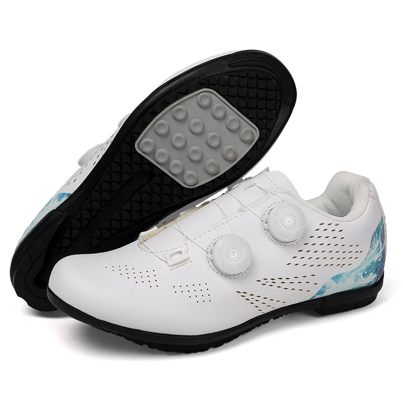 Profesjonalne męskie buty do kolarstwa szosowego, buty rowerowe SPD, podeszwa MTB, płaskie, wyścigowe, szybkie, do jazdy w terenie, obuwie rowerowe górskie, pedały sportowe