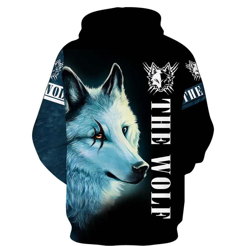 Cool 3D Wolf Printed Zipper Hoodies Fashion Men/Women Streetwear Hooded Jacket Coat Unisex Casual Hip Hop Pullover Sweatshirts