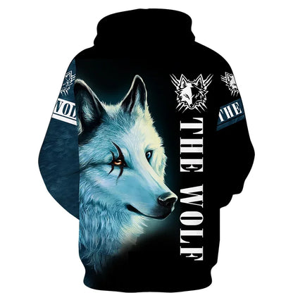 Cool 3D Wolf Printed Zipper Hoodies Fashion Men/Women Streetwear Hooded Jacket Coat Unisex Casual Hip Hop Pullover Sweatshirts
