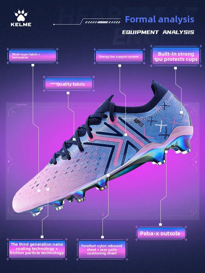 Zapatillas de fútbol profesionales KELME FG con clavos largos. Botas de fútbol profesionales para césped natural. Zapatillas de fútbol antideslizantes para interior.
