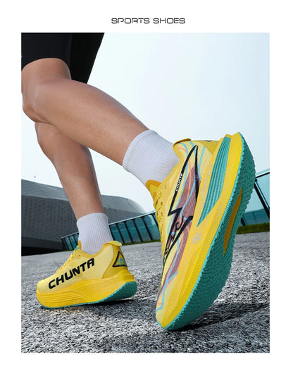 Herren-Sportschuhe Laufschuhe mit Carbonplatte Herren-Marathon-Sneaker Rennschuhe Stoßdämpfende Leichtathletik-Trainingsschuhe für Damen