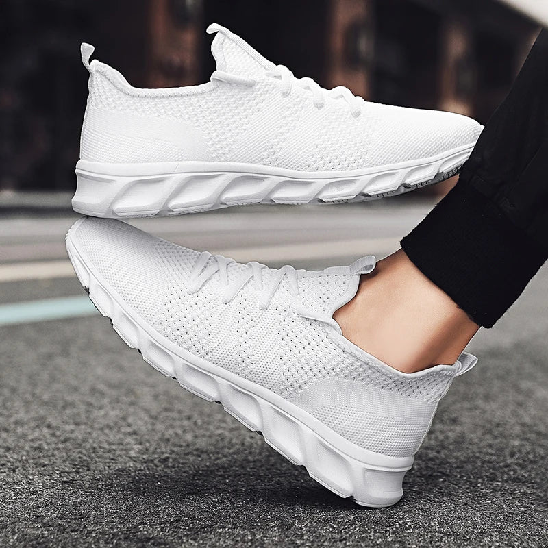 Herenhardloopschoenen met zachte zolen, slijtvaste, ademende sportschoenen van mesh, outdoor-mode, tennis schoenen in grote maten voor heren