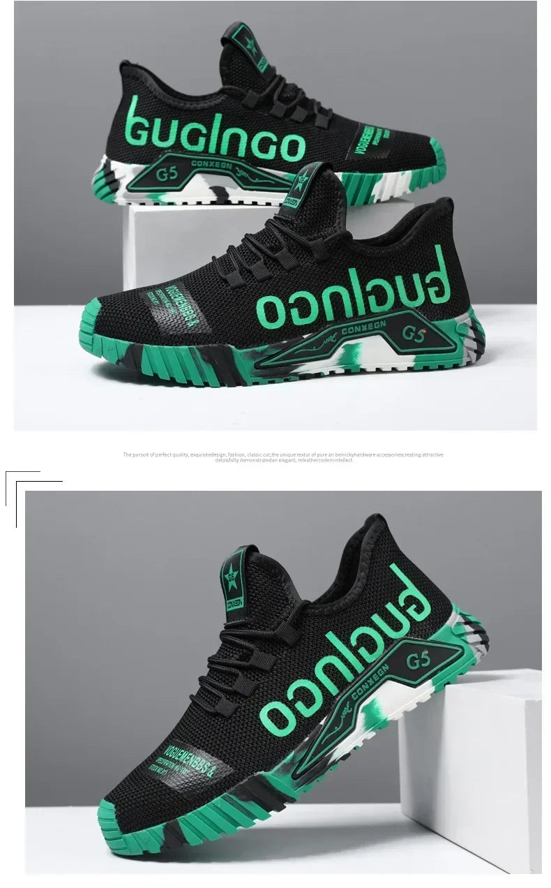 Runing Sport Fashion High Top Sneakers Zapatillas De Deporte 2024 Men Casual Mesh Shoes Light Soft Breathable Vulcanize Shoes