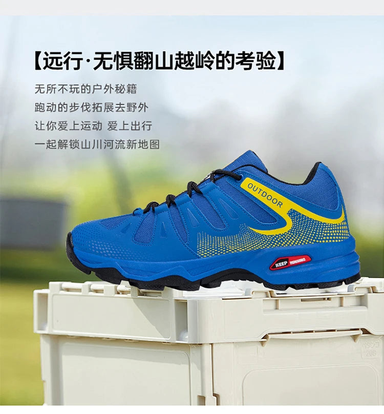 Scarpe da uomo per attività all'aperto - Scarpe da alpinismo antiscivolo da uomo - Calzature da viaggio, escursionismo e avventura - Sneaker casual alla moda