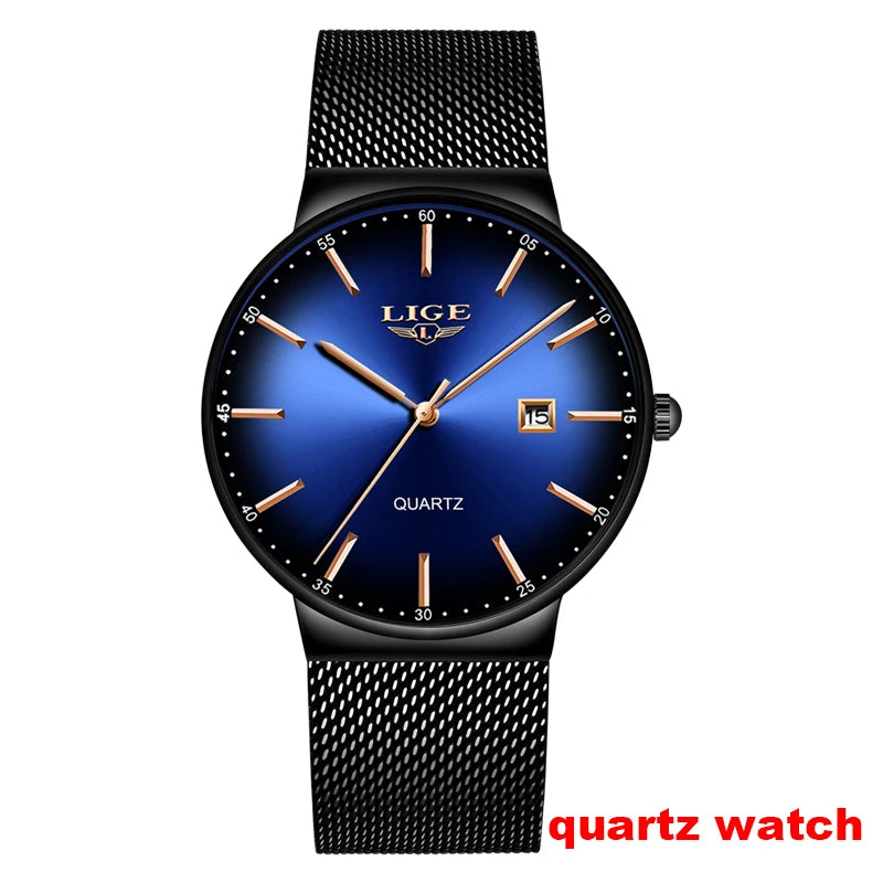 LIGE mekaniske automatiske armbåndsure til mænd – Luksuriøst ur i topklasse med tourbillon, elegant og vandtæt model, ideelt til arbejde eller formelle lejligheder.