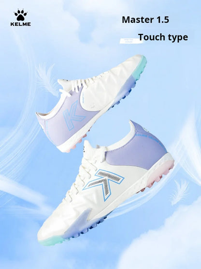 Chuteiras de treino Kelme para homem Tf Broken Nails, para relva artificial, antiderrapantes, para jovens, em pele de bezerro, para competição