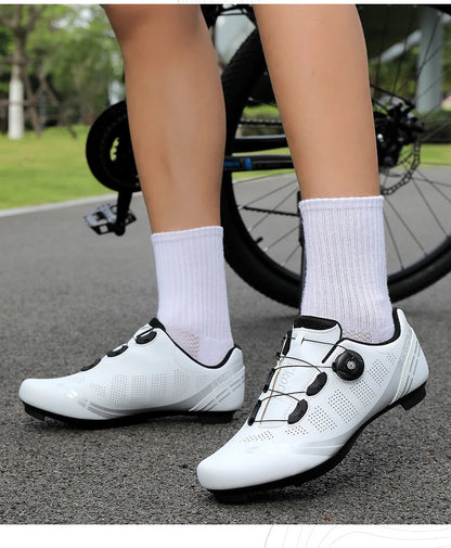 Buty rowerowe unisex Speed – buty wyczynowe SPD do rowerów szosowych z blokadą, oddychające buty MTB do jazdy górskiej i terenowej