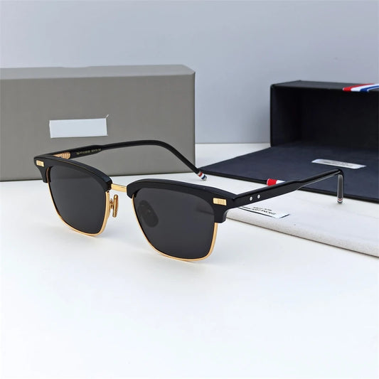 Brand Design Design Men's Polarized Sunglasses Alloy Acetate Square UV400 Sunglass for Women Outdoor Driving Eyewear Shade TB711