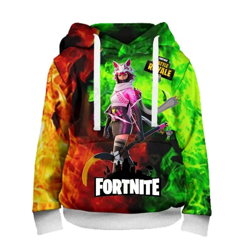 Fortnite Herren-Hoodie, modisches Sweatshirt mit 3D-Print, Battle-Game-Hoodies für Jungen und Mädchen, Hip-Hop, Herren, Freizeit-Oberbekleidung