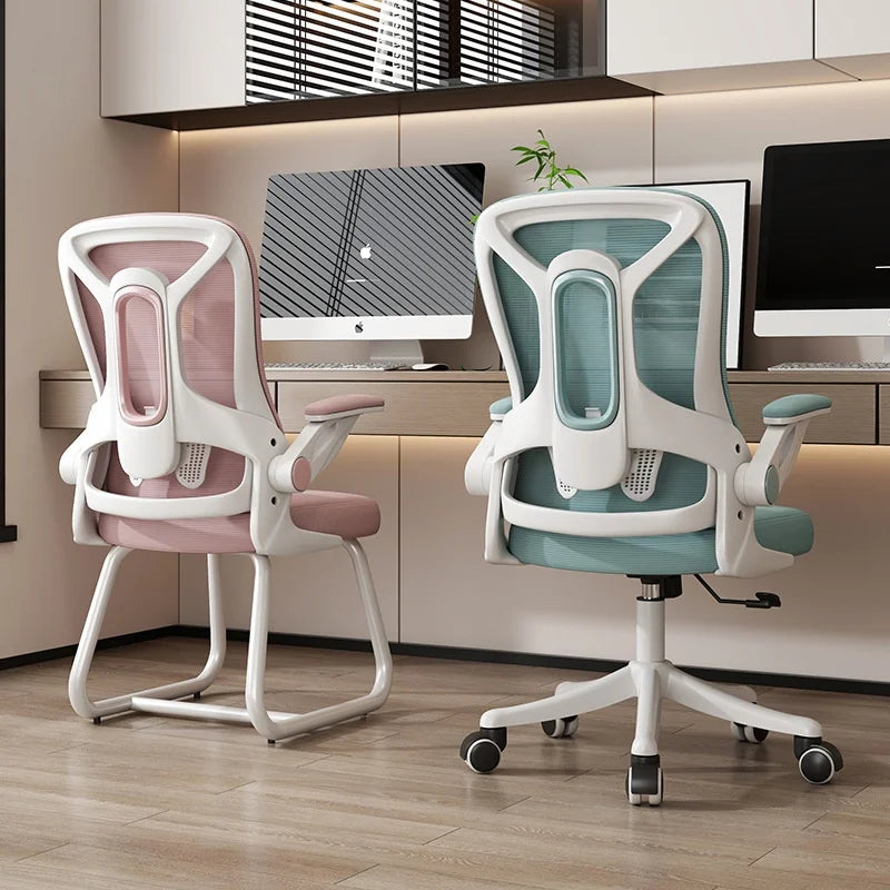 Chaise de bureau ergonomique en maille – Confortable pour une utilisation prolongée, idéale pour le télétravail, le gaming et la chambre, avec accoudoirs rabattables à 90° et réglables en hauteur
