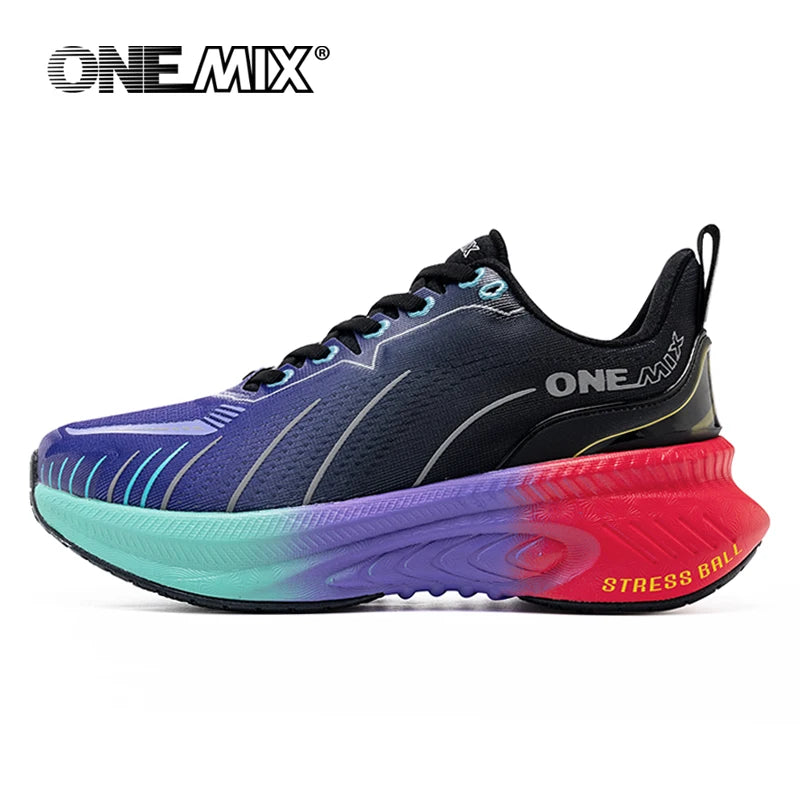 ONEMIX Νέα αθλητικά παπούτσια με αντικραδασμική προστασία για άνδρες, κατάλληλα για δρομείς βαρέων αποστάσεων, με κορδόνια, αθλητικά γυναικεία, αντιολισθητικά, για εξωτερική χρήση, ανδρικά αθλητικά παπούτσια