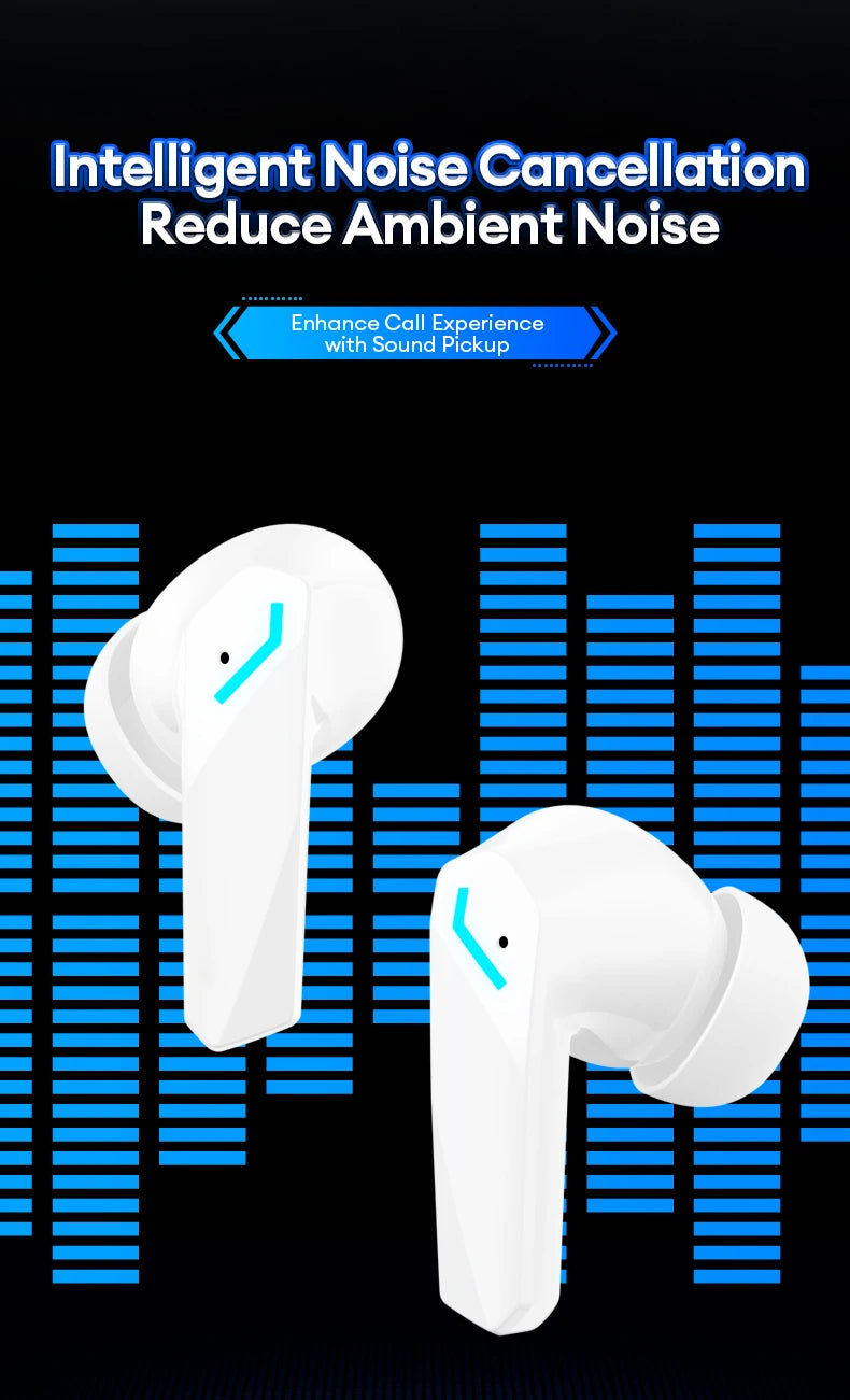 Lenovo GM2 Pro TWS Wireless Gaming Earbuds Bluetooth 5.3 – ENC Noise Cancelling Sport Earphones with Mic, Dual Mode Music & Gaming Headset