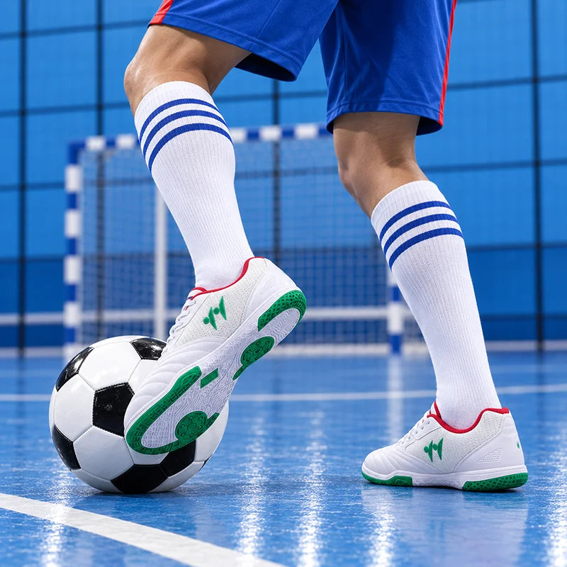 Nouvelles chaussures de football pour hommes, antidérapantes, de haute qualité, pour futsal et terrain en gazon, chaussures de football montantes, baskets, pour matchs en salle et en extérieur, meilleures ventes
