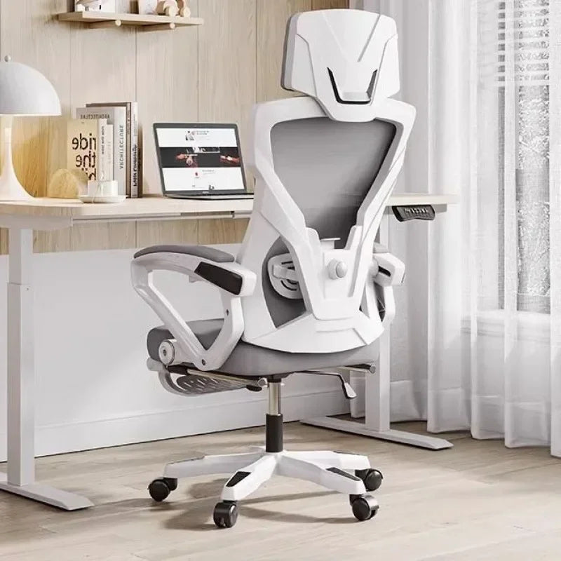 Chaise de bureau ergonomique confortable en maille pivotante pour gaming, chaise de patron inclinable, chaise de bureau pour la maison