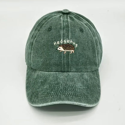 Mini Hedgehog Embroidery cotton Baseball caps for Men Women Washed vintage Hat Sports Fishing trucker Summer Autumn Peaked cap