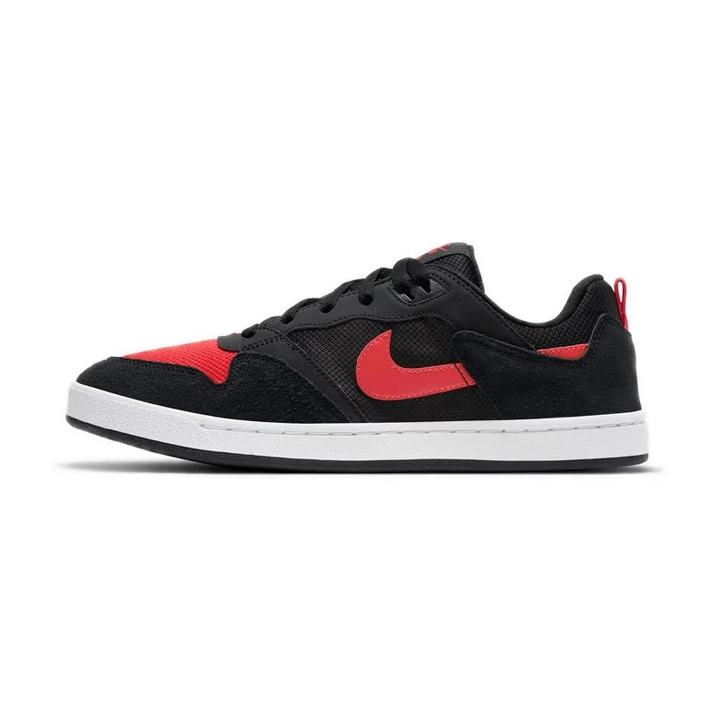 Nike SB Alleyoop Suede Low-Top Skate Shoes for Men in Black, White, and Red CJ0882-102