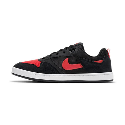 Nike SB Alleyoop Suede Low-Top Skate Shoes for Men in Black, White, and Red CJ0882-102