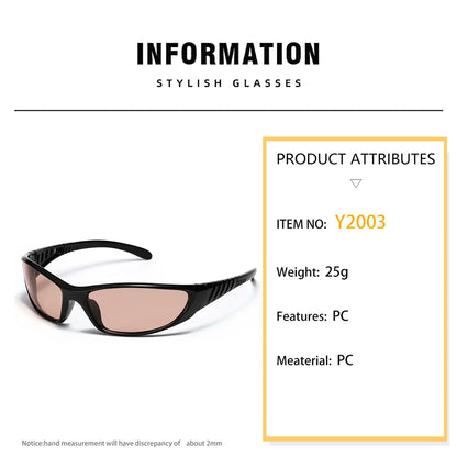 Y2K Sunglasses Men Women Color Hollowed Outdoor Driving UV400 Sunglasses Girls Net Red Hip Hop Gothic Women Sun Glasses 2025 Hot