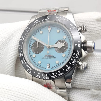 Men's watch 2025 new design vintage quartz watch 5ATM waterproof sports chronograph AR sapphire VK64 watch relogio masculino