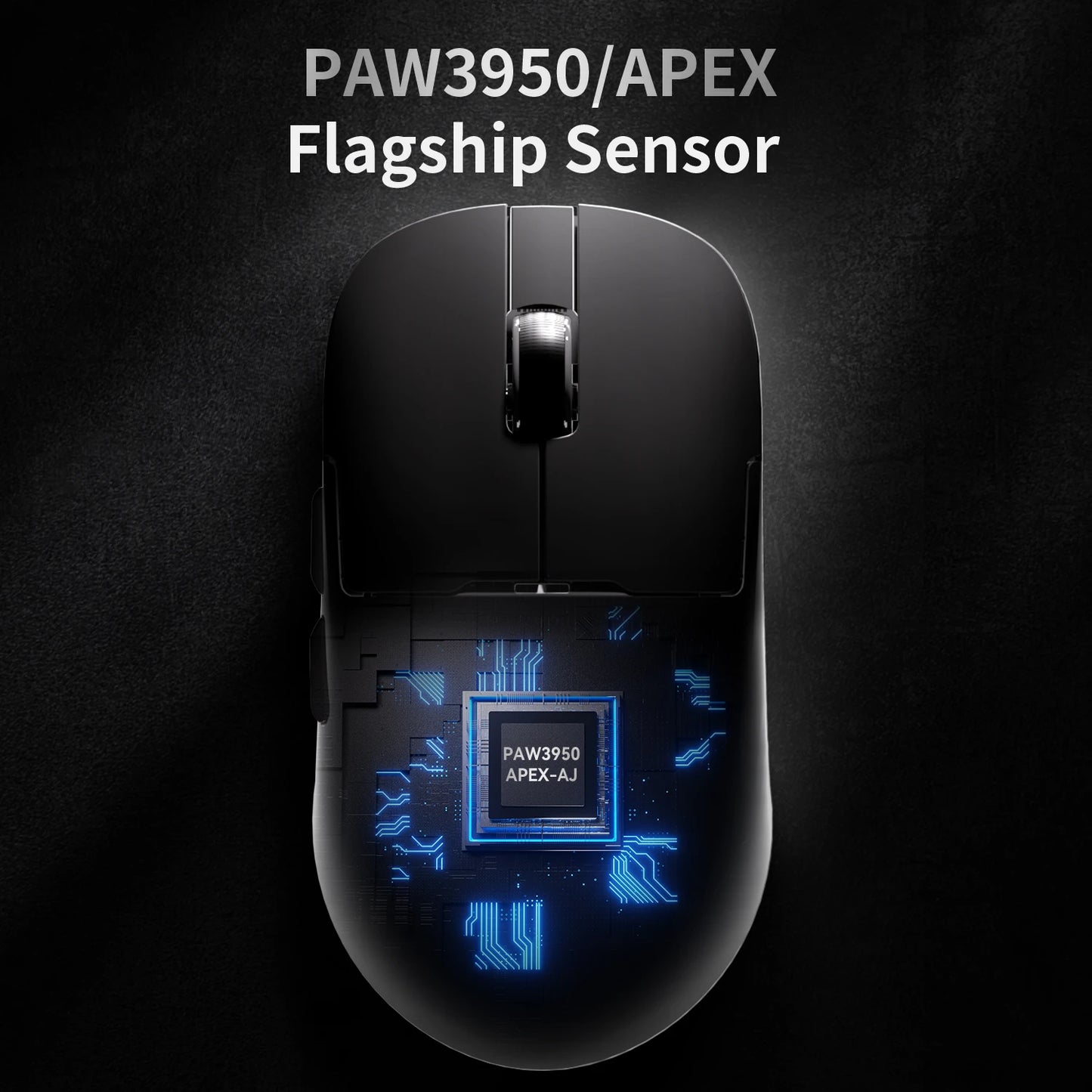 AJAZZ AJ159 APEX Maus Tri-Mode Wireless 8K PAW3950 Sensor Low Latency Gaming-Maus mit Ladestation, anpassbar, leicht, für PC-Gamer