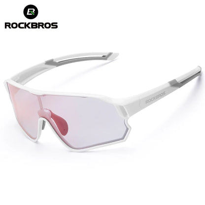 ROCKBROS Occhiali da ciclismo polarizzati fotocromatici per bambini con protezione UV400 Occhiali da sole per sport all'aperto Occhiali da bicicletta MTB per bambini