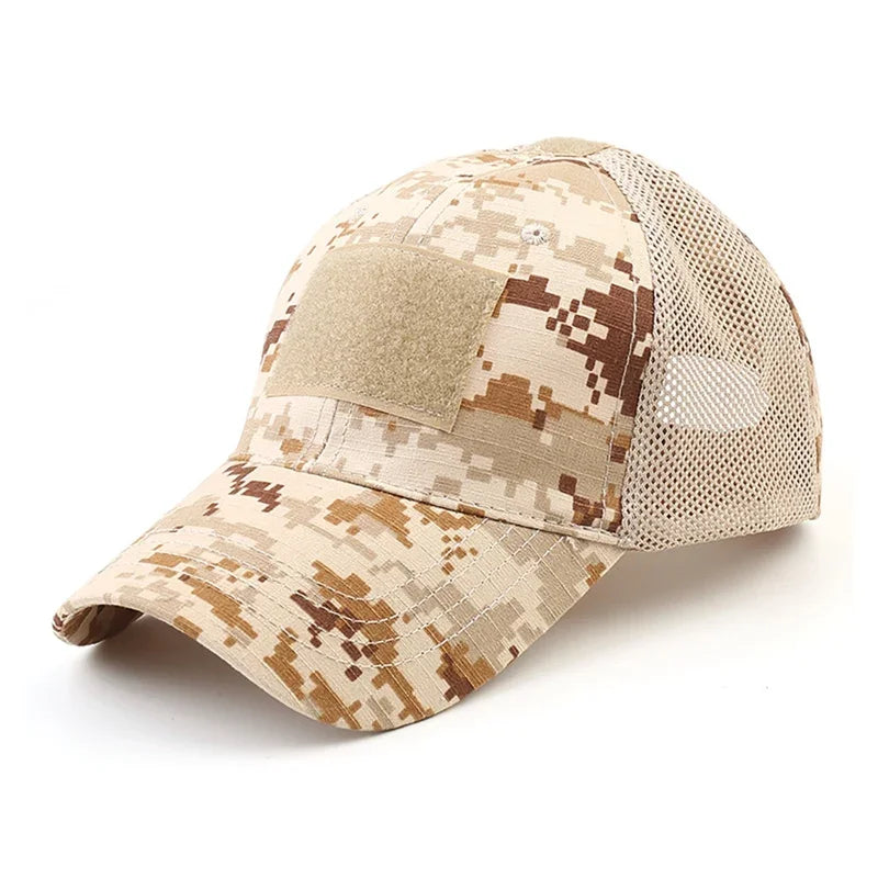 Podesiva kapa Outdoor Multicam kamuflažnog uzorka s mrežicom, taktička snapback kapa za airsoft, ribolov, lov, planinarenje i košarku