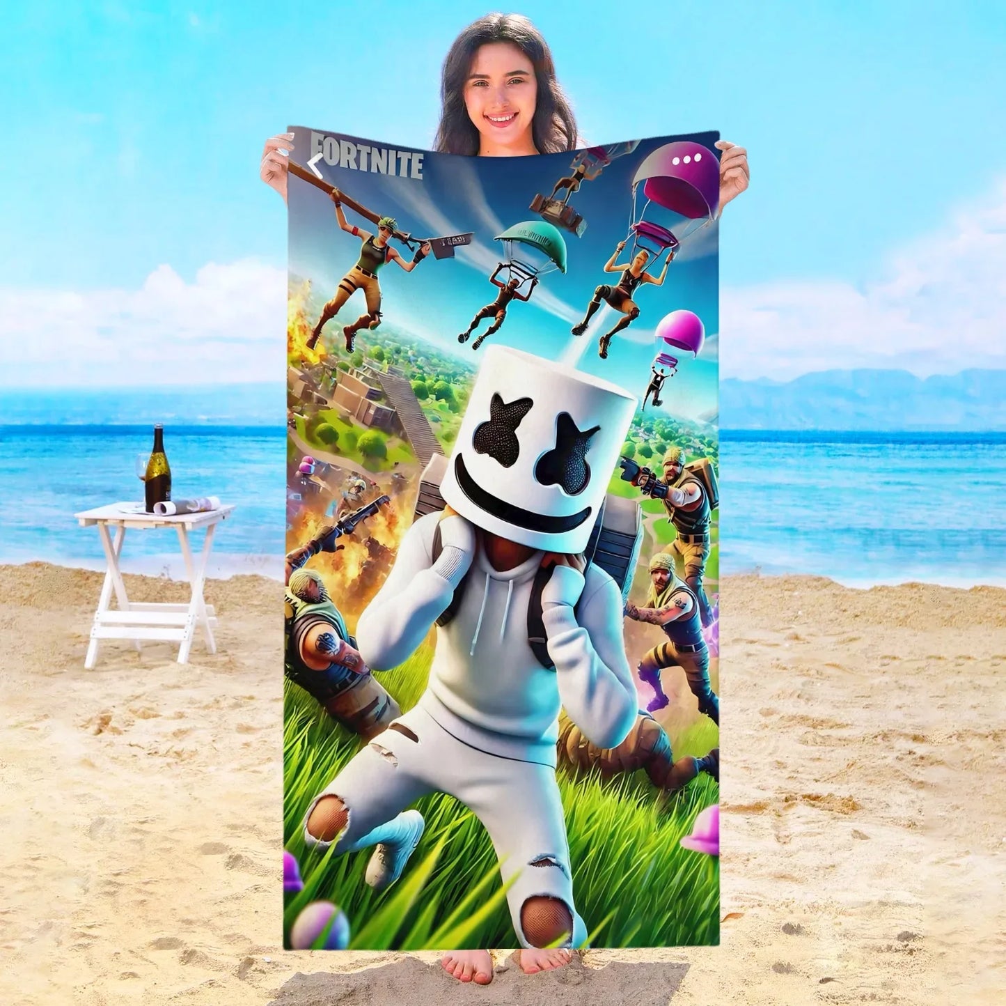 Game F-Fortnites Beach Towel Hotel Towels Bathroom Sauna Spa Playa Travel Swimming Pool For Home Baby Bath Microfiber Gym Shower